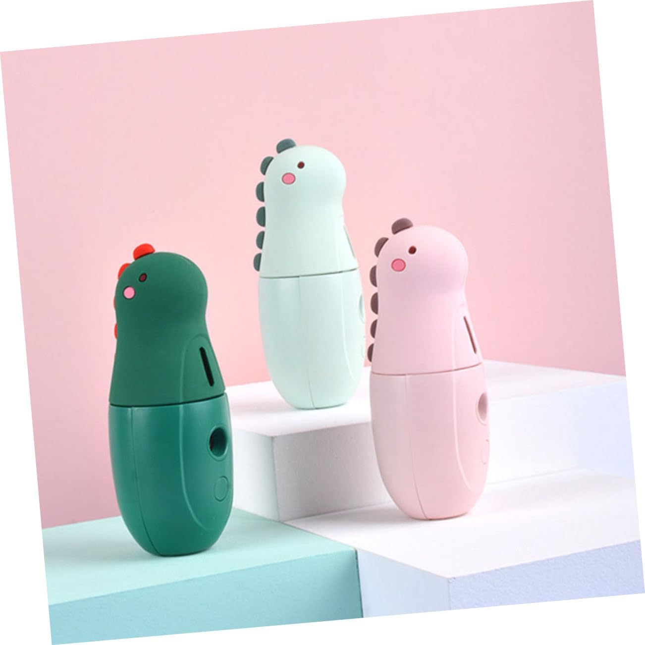 Portable Nanometer Facial Steamer Mist Sprayer with Cartoon Dinosaur Design USB Rechargeable Non Slip Grip Quiet Operation for Deep Skin Hydration and Oil Balance at Home