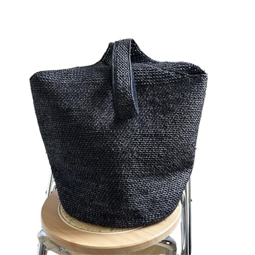 Sac paille plage pour femme avec grand compartiment et bandoulière en rotin tissé