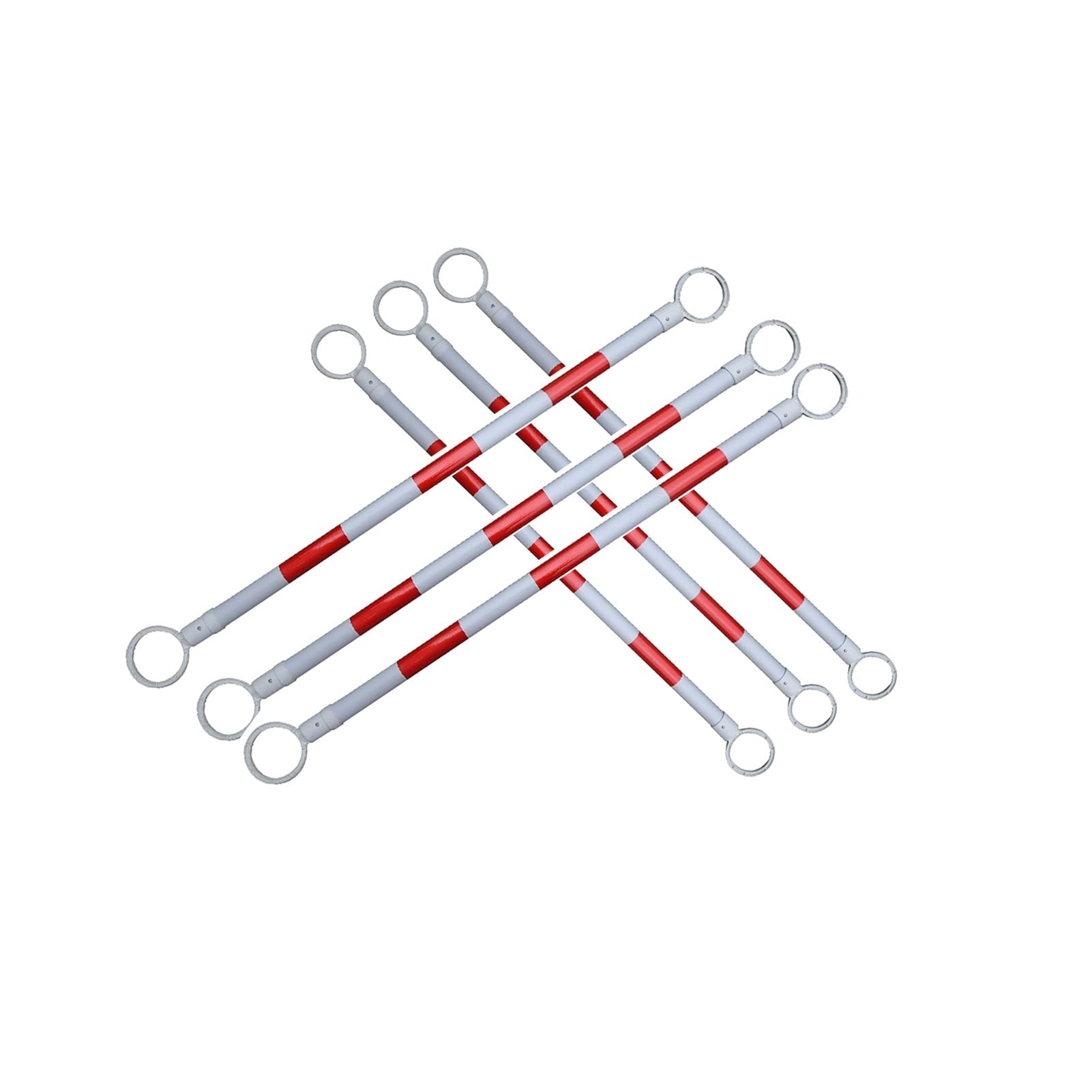 Barrière de signalisation routière extensible 90cm-1.98m rouge en lot de 20 pour chantier