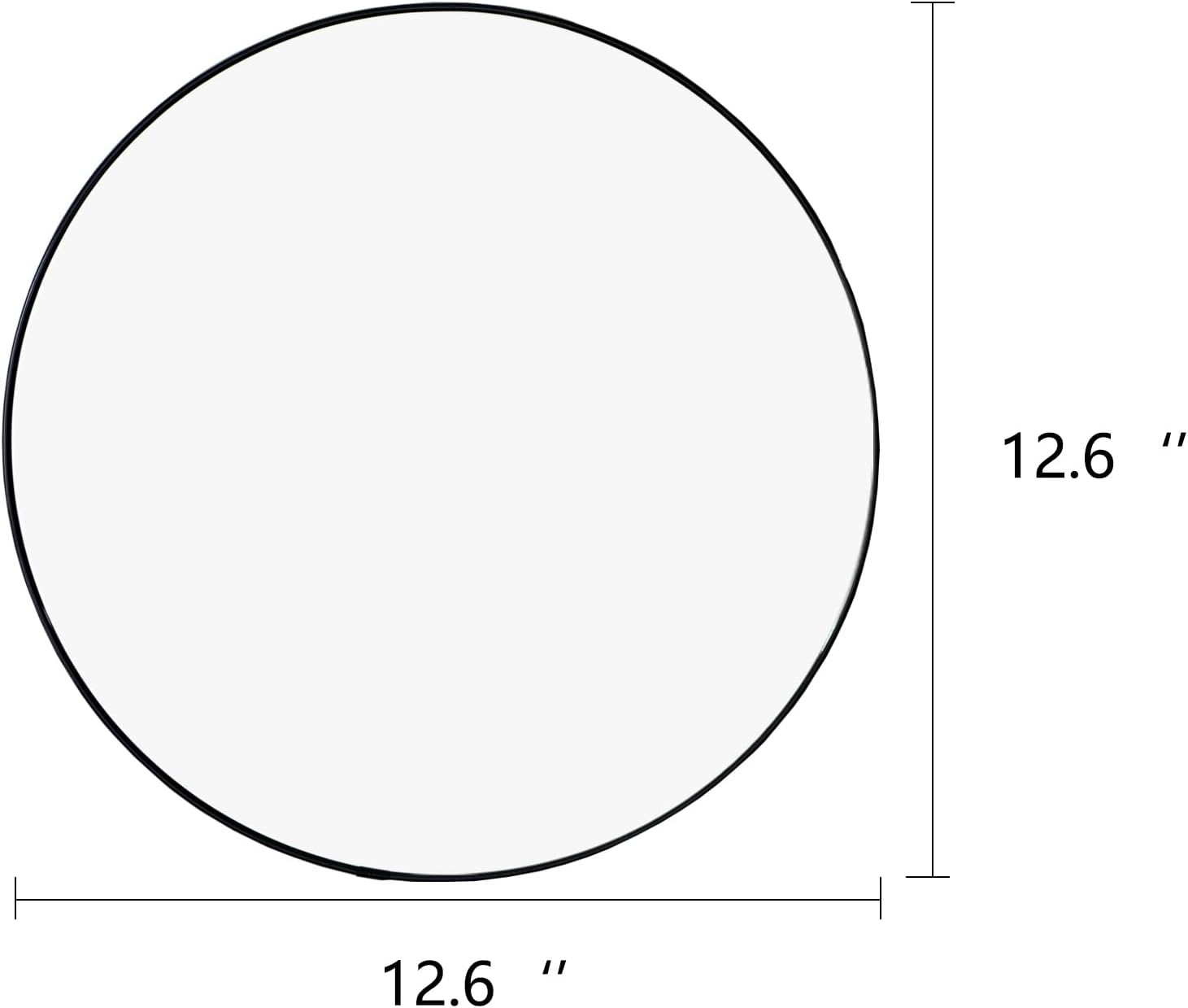 Funerom Black Round Wall Mirror 12.6 Inches Circle Mirror Bathroom Mirrors - Image 6