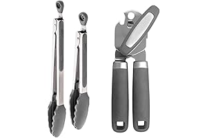Gorilla Grip Silicone Tongs and Can Opener Bundle: The Grip That's Got You Covered