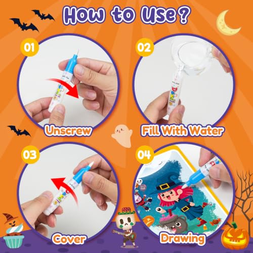 ZMLM 24 Pack Halloween Water Coloring Books for Toddlers Party Favors - image 5