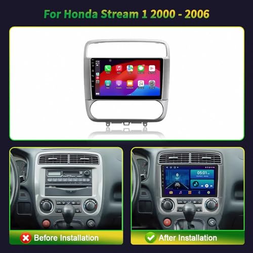 Autoradio Touchscreen Display para Honda Stream con 4 núcleos y 4G+64G 7