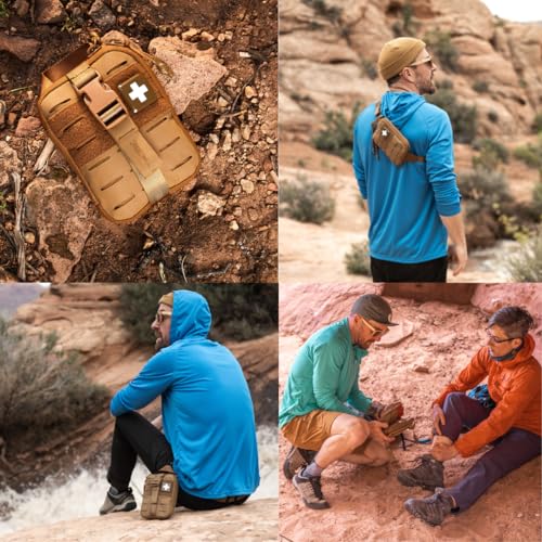 Image of My Medic Sidekick - Camping Hiking and Backpacking First Aid Kit - 70 Items - HSA and FSA Eligible - Small Ifak Great for Travel or Motorcycle - Portable Emergency Kit - Coyote