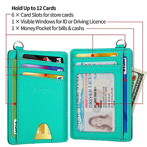 Image of Slim Minimalist Front Pocket Wallet, RFID Blocking Credit Card Holder Wallet with Detachable D-Shackle for Men Women