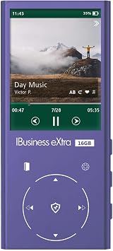 Samvix iBusiness Extra 16GB Kosher MP3 Player with Dual Micro SD Slots Purple
