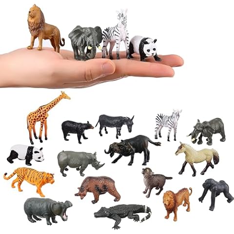 FLORMOON 16Pcs Realistic Animal Figures Set Cover