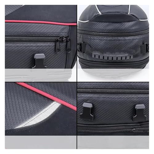 Sac de queue moto étanche LA-0101-Black grande capacité selle - 4