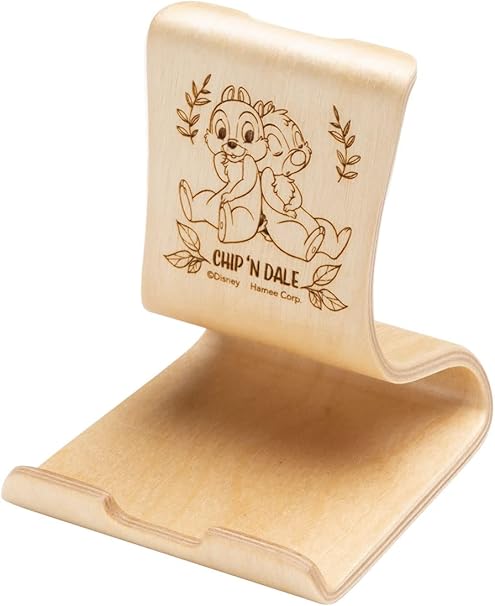 Amazon Co Jp ディズニーキャラクター スマホスタンド 天然木 スマートフォン スタンド チップ デール バーチ 家電 カメラ
