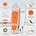 Jiubenju All Around Inflatable Stand Up Paddle Board with Kayak Seat, Supports 308 LBS, 10'6