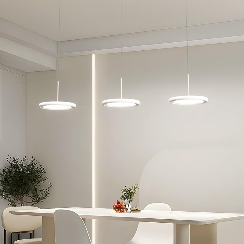 Lustre circulaire pliant style crème haut de gamme à 3 têtes