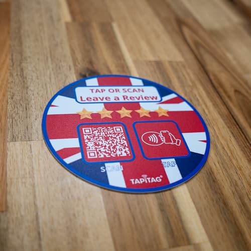 Code QR Google Reviews panneau NFC TAPiTAG en PVC pour avis professionnels - 5