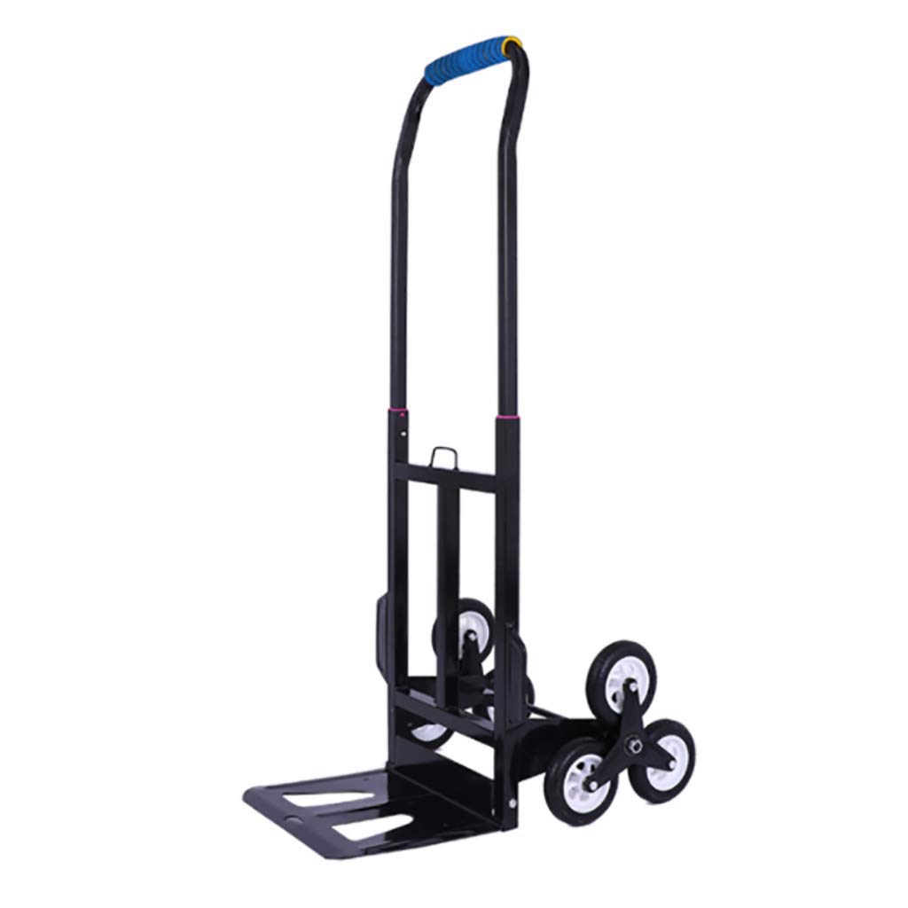 HTTGDGDH Trolleys,Multifunction Trolley,Portable Recycling Vehicles,Heavy Duty Stair Climbing Truck Climbing Cart 6 Wheeler Truck With Support Frame Shopping Cart Traile,A,A