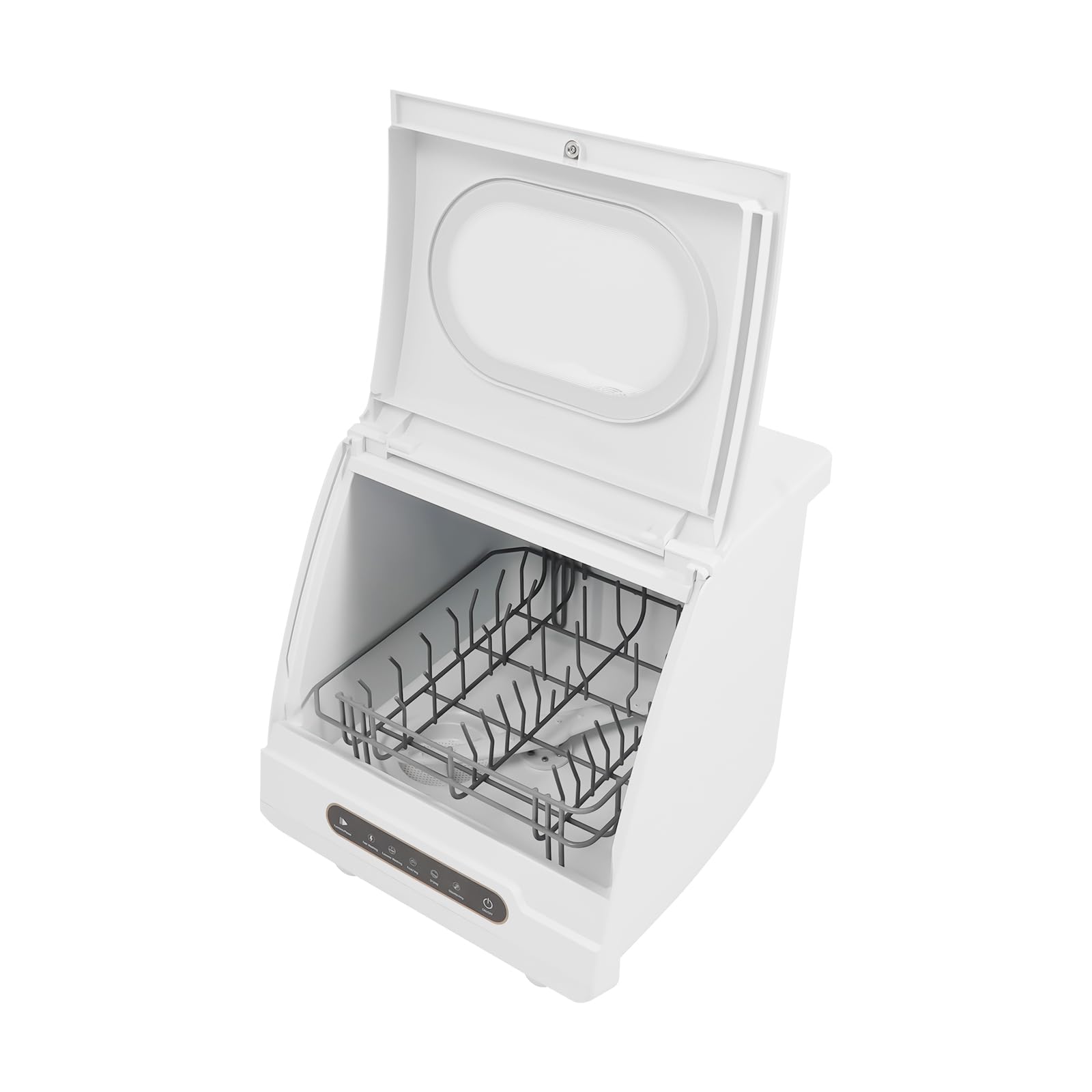 Tischgeschirrspüler, Mini Geschirrspüler mit und ohne wasseranschluss verwendbar,Touch Control, 45 cm breit,Platz für 4 Maßgedecke, Mini Geschirrspüler für Wohnungen, Schlafsäle und Wohnmobile