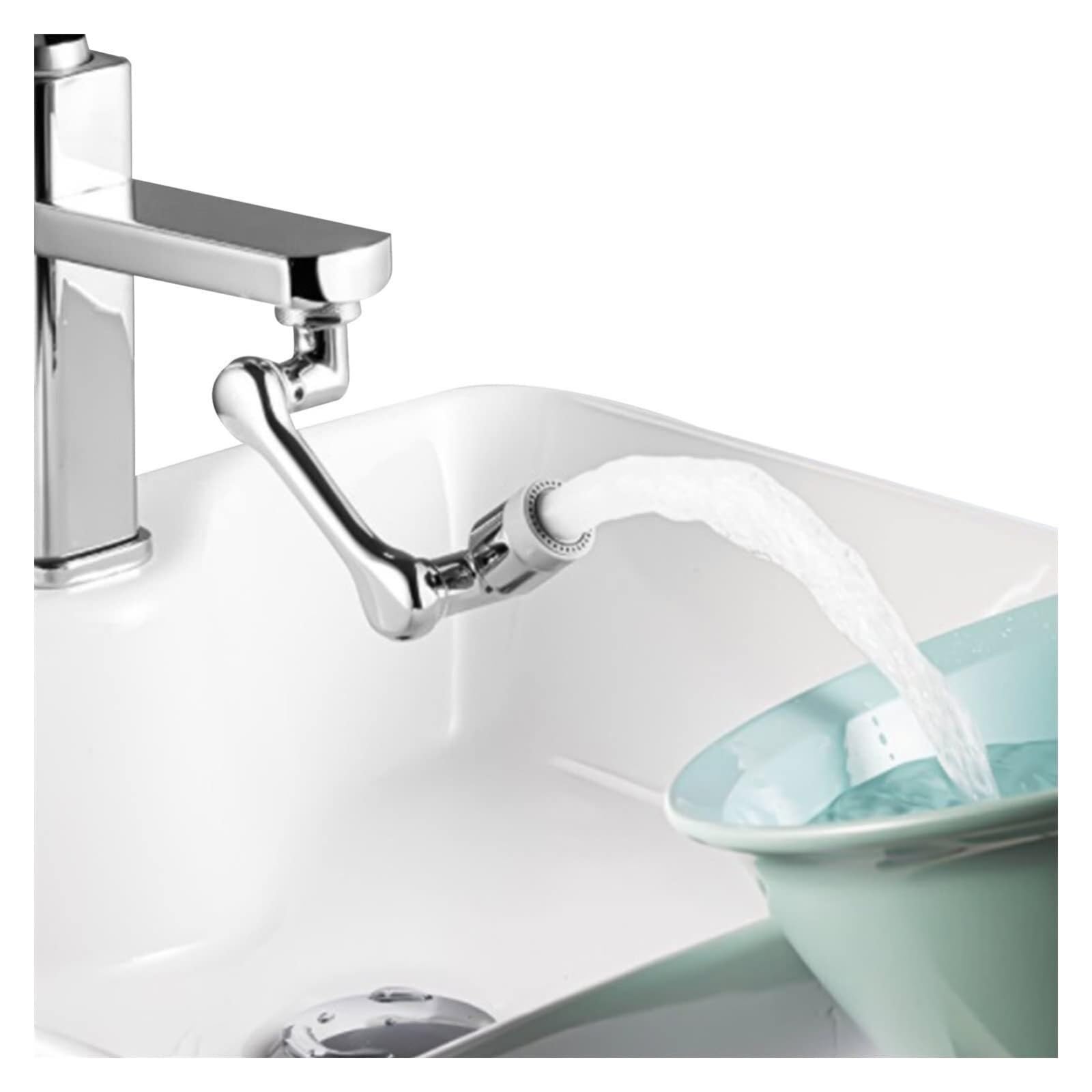 Aeratori per Rubinetto Lavello Cucina Bagno Rubinetto Girevole Aeratore Filtro Spruzzatore Braccio Robot A Prova di Perdite(2pcs)