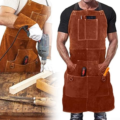Tablier de soudage en cuir robuste pour forgeron | Protection intégrale
