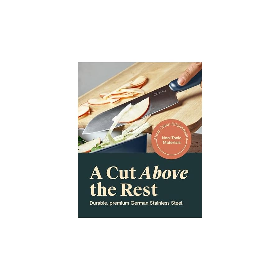 Caraway-5-Piece-Knife-Set-Premium-German-Steel-Blade-Kitchen-Knives-Ergonomic-Handles-No-Microplastics-Cream Caraway 5 Piece Knife Set - Premium German Steel Blade Kitchen Knives - Ergonomic Handles - No Microplastics - Cream