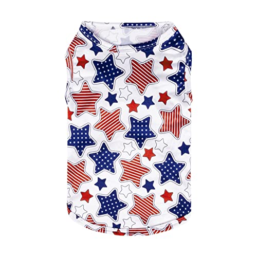 Image of CuteBone Dog Shirts 2-Pack Soft Pet Clothes Breathable Summer Vest for Small Puppy and Stretchy Cat Apparel