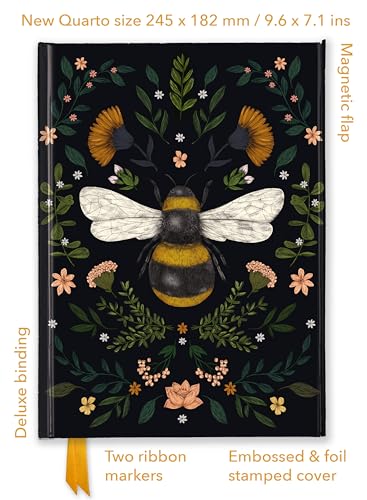 Jade Mosinski: Bee (Foiled Quarto Journal) (Flame Tree Quarto Notebook)