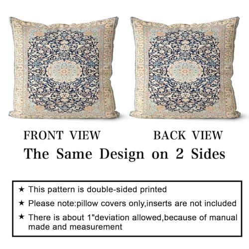 Snylcce Boho Throw Pillow Covers Set of 2 Latte Antique & Vintage Design, Double-Sided Pattern - Image 2