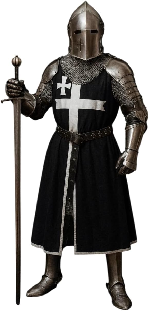 ARTIZANSTORE Full Body Barbuta Armor | Masterpiece of Medieval Protection | Knight Full Plate Armor for Cosplay & LARP Cosplay Costume for Halloween Warrior