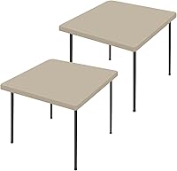 Vista 52 de Paquete de 2 manteles rectangulares de elastano de 4 pies, elásticos y ajustables para pícnic, cubierta de mesa de patio elástica y lavable