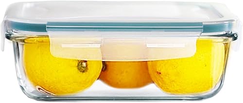 Miniatura 8 de Contenedores de almacenamiento de alimentos de vidrio con tapas herméticas  Cajas de vidrio herméticas Bento de vidrio sin BPA (juego de 3 piezas)