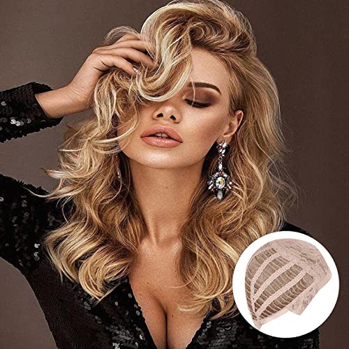 Hmdabd Wigs Wigs Net Synthetic Women Fashion Front Sexy Wig Wavy Short Wig Wigs For Women Lace Front Synthetic Hair（A10-Khaki #TOP6