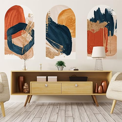 Image of Ambiance Sticker Non-Woven Wallpaper Pre Glued Giant Frescoes - Sheets Red and Blue 90 x 135 cm