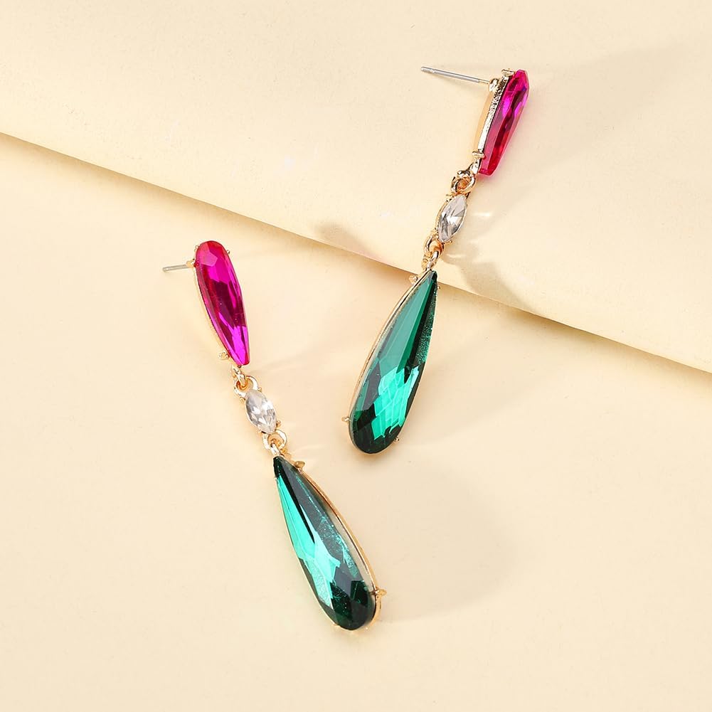 Trendy Simple Teardrop Dangle Earrings for Women Rhinestone Elegant Vintage Jewelry for Prom Party Daily Wear - Image 3