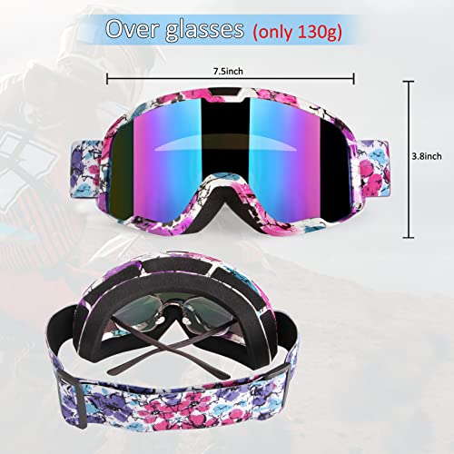 Image of Dirt Bike ATV Goggles Motorcycle Gear Motocorss Riding Goggles | Offroad MX Goggles, UV400, Anti-Fog Scratch Lens, Dustproof Windproof, Adult Youth Kids, Colorful Lens
