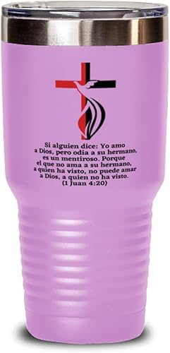 Regalos religiosos para hombres taza de café para bautizo, primera comunión, confirmación o matrimonio - Vaso de Vino color lila 30oz