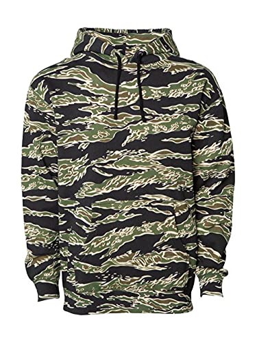 Independent Trading Co. - Heavyweight Hooded Sweatshirt - IND4000 - M - Tiger Camo2