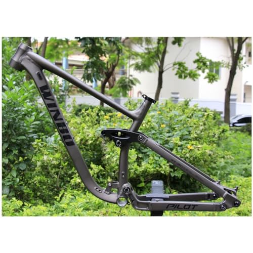 HIMALO Bike Frame 27.5er 29er Downhill Mountain Bike Suspension Frame 15.5''/17''/18'' Disc Brake Thru Axle Boost 148mm/142mm(Titanium,18'')