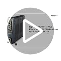Image of Bajaj Majesty RH 11F Plus Oil Filled Radiator Room Heater with Fan (Black /Golden) - 2500 Watts