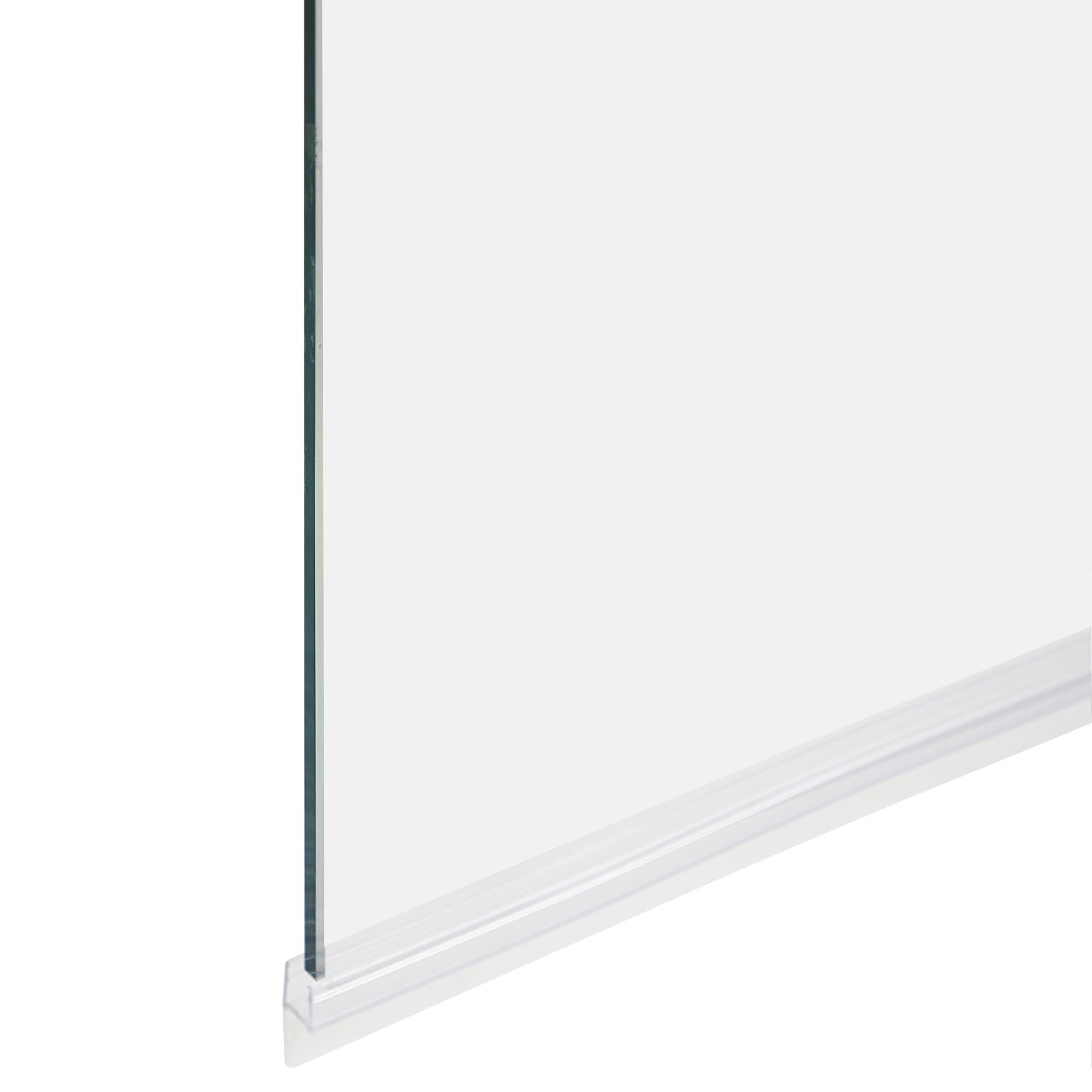 Mampara de ducha minimalista de vidrio templado transparente ajustable plateado 140 x 70 cm Lapan