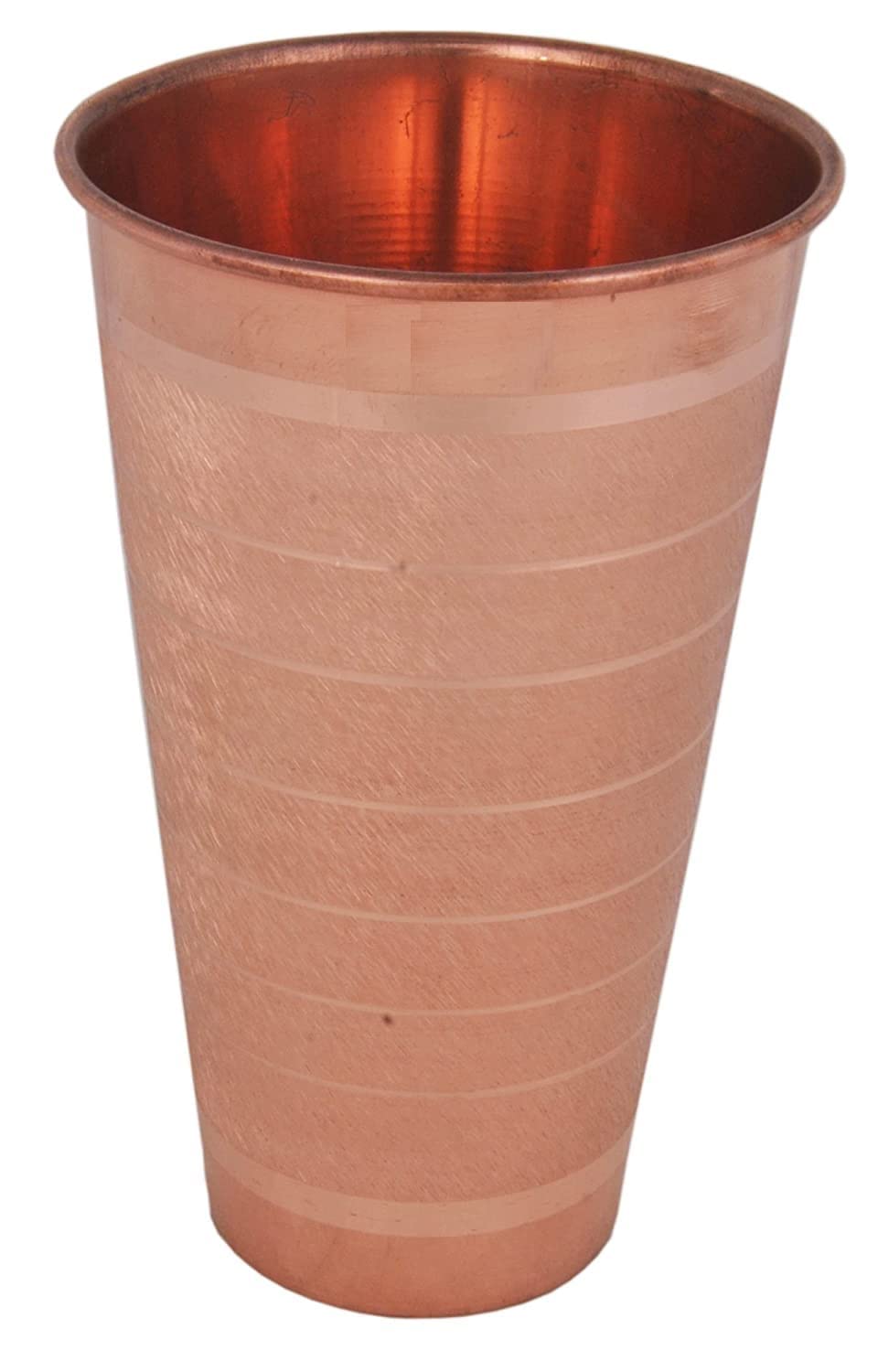 COPPER COUNTER Copper Tamba Drinking Serving Water Heavy Glasses Traditional Copper Glass (Pack of 1)