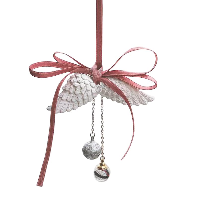 Angel Wings Baby Hair Keepsake Pendant – Personalized Memorial Jewelry for Newborns – Baby First Hair Memento with Pink and White Angel Wings – Perfect Baby Gift for Parents (White)