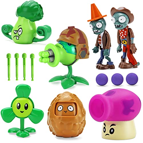 JHESAO 7 PCS Plants and Zombies Toys Action Figures PVZ...
