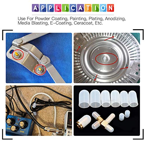 Glarks 80Pcs Silicone Rubber End Cap And Tapered Stopper Plug Assortment Kit For Masking Off Holes During Powder Coating, Painting, Hydro Dipping, Media Blasting (80Pcs) #TOP6