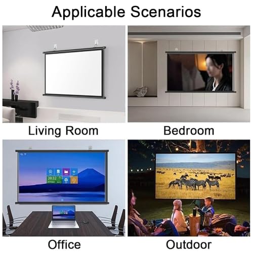 Pantalla Manual Retráctil Para Proyector 72 Pulgadas 4:3 miniatura 5