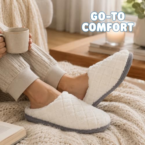 Image of Leslie Terry Clog House Shoes with Memory Foam, Indoor Slippers with Wide Widths
