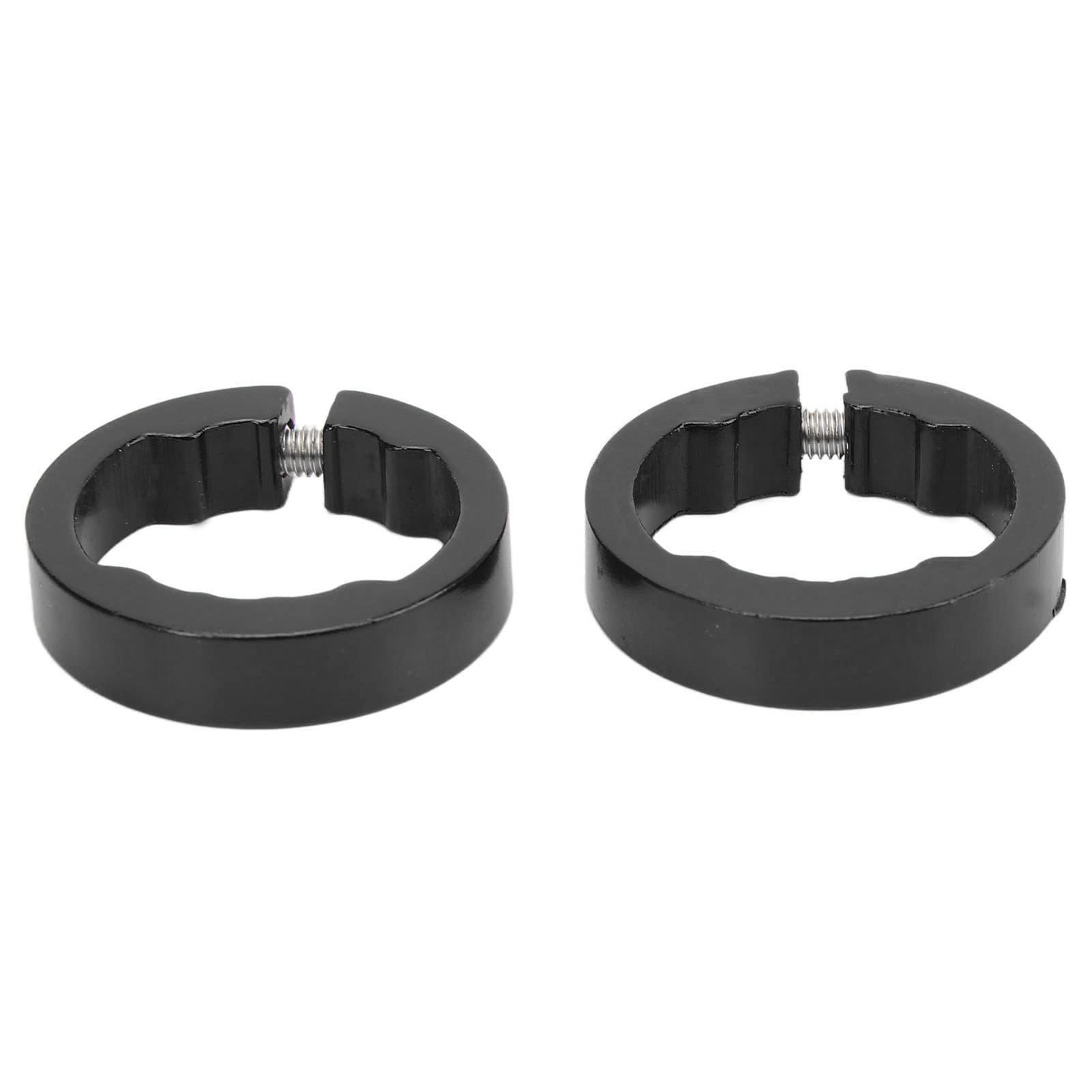 VGEBY 2Pcs Bike Grips Clamping Rings, Aluminum Alloy Beautiful Practical Bike Grip Lock On Clamps for 22.2mm Bike Handlebar (Black) - Image 4