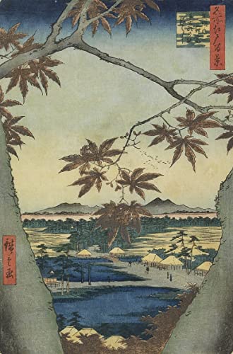 Toile Utagawa Hiroshige estampe japonaise pont Tsugi décoration salon nature
