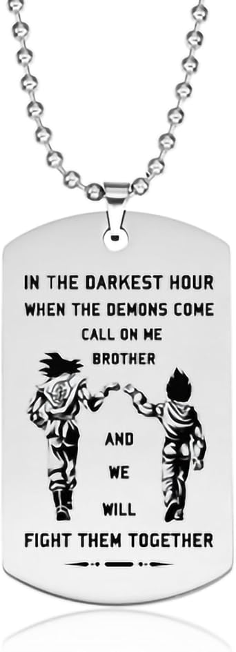 PQKL-party Dragon Necklace Dragon Dog Tag Necklace,Brother Gifts Necklace, Birthday Gift