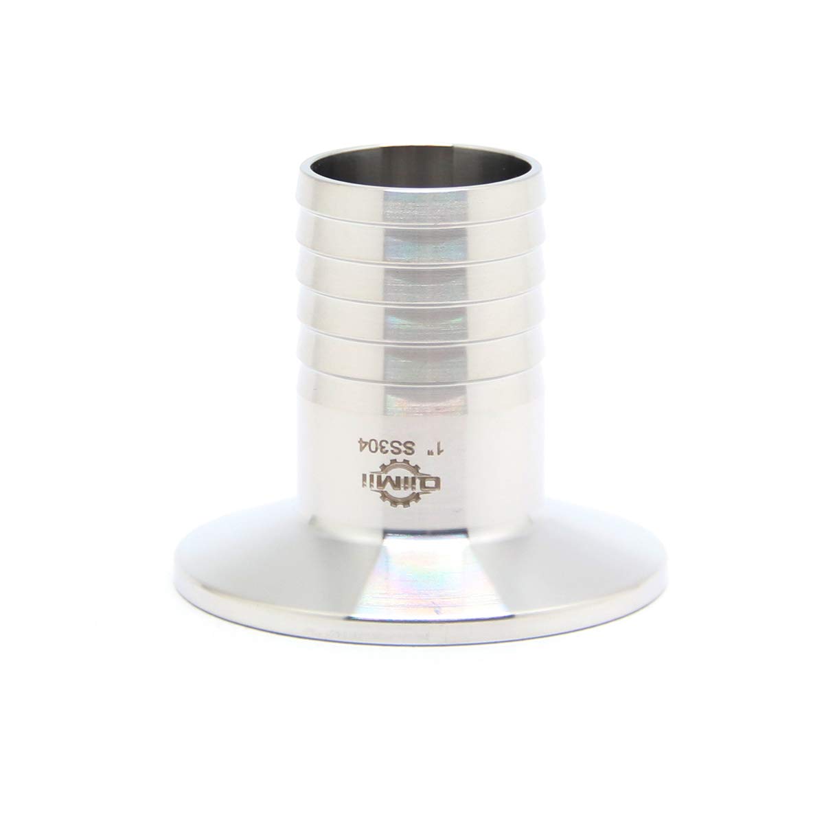 QiiMiiSS304 1.5" Tri Clamp to 1" Hose Barbed Adapter Sanitary Hose Pipe Fitting