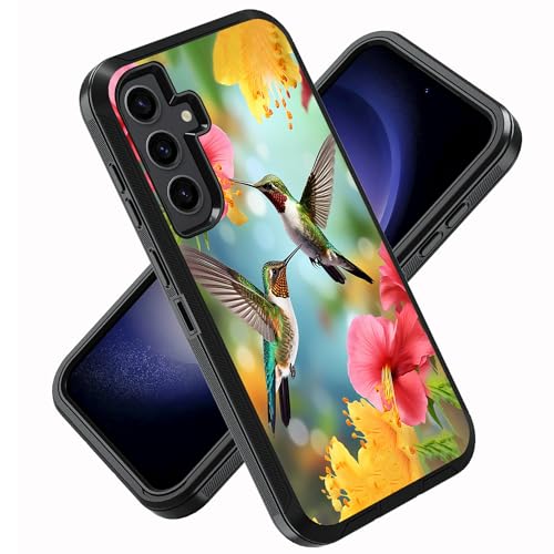 Coque Samsung S25 FE antichoc 3 couches étui fleur colibri 6.7 pouces