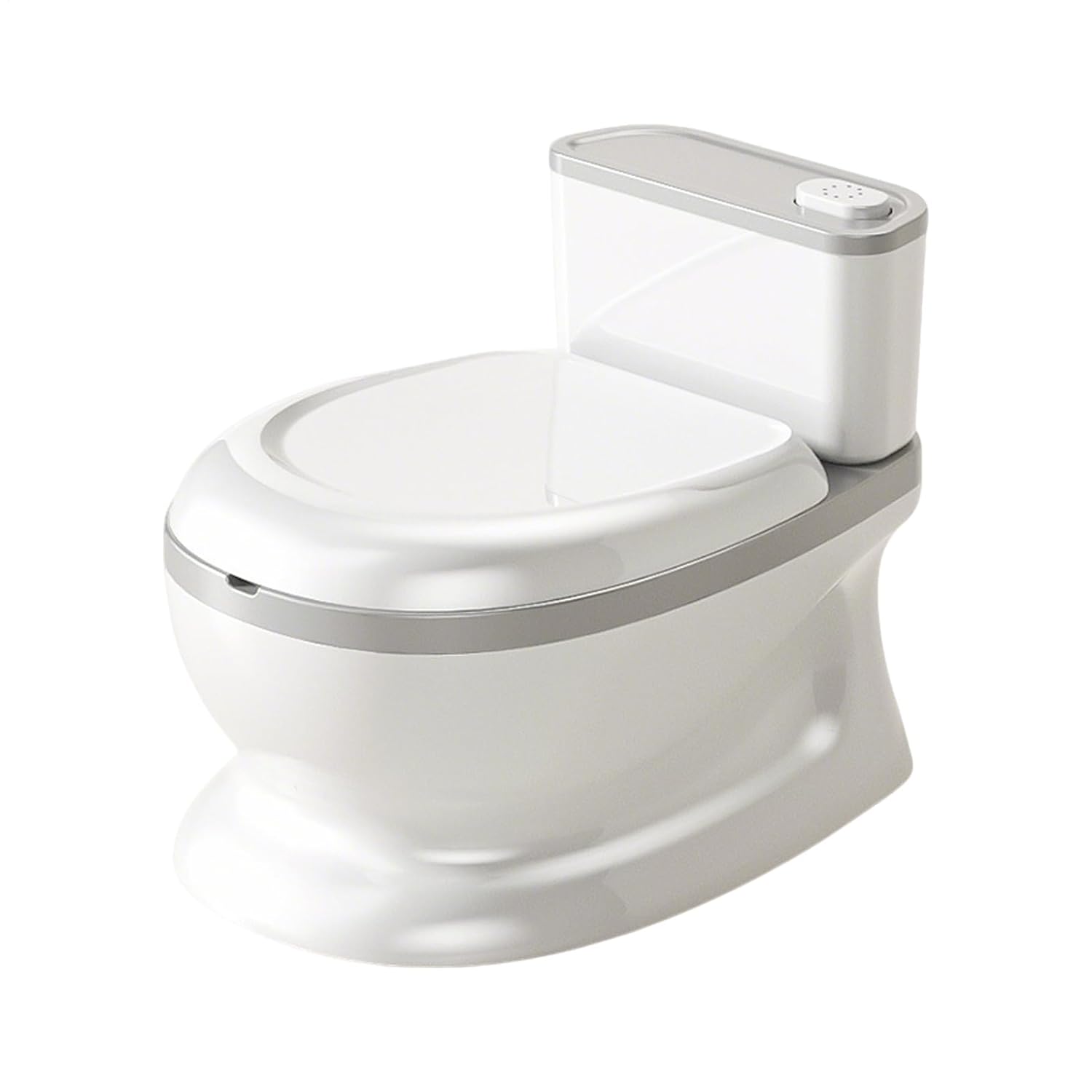 Kids Potty Trainer Toilet, Realistic Flush Button, Indoor Kids Potty Trainer for 1-3 Years Old Boys Preschoolers Bathroom Living Room Bedroom Game Room Kindergarten