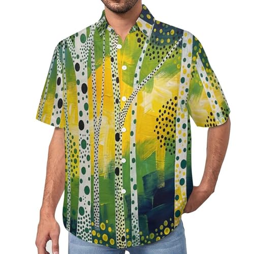 Chemise décontractée pour homme légère à manches courtes, vêtement d'été imprimé abstrait S-7XL