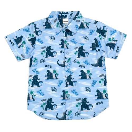 Godzilla Matching Family Hawaiian Button Down Shirt Toddler to Adult Sizes (4T - 2XL)